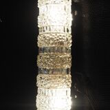 Transparent worked glass sconce from the 1950s