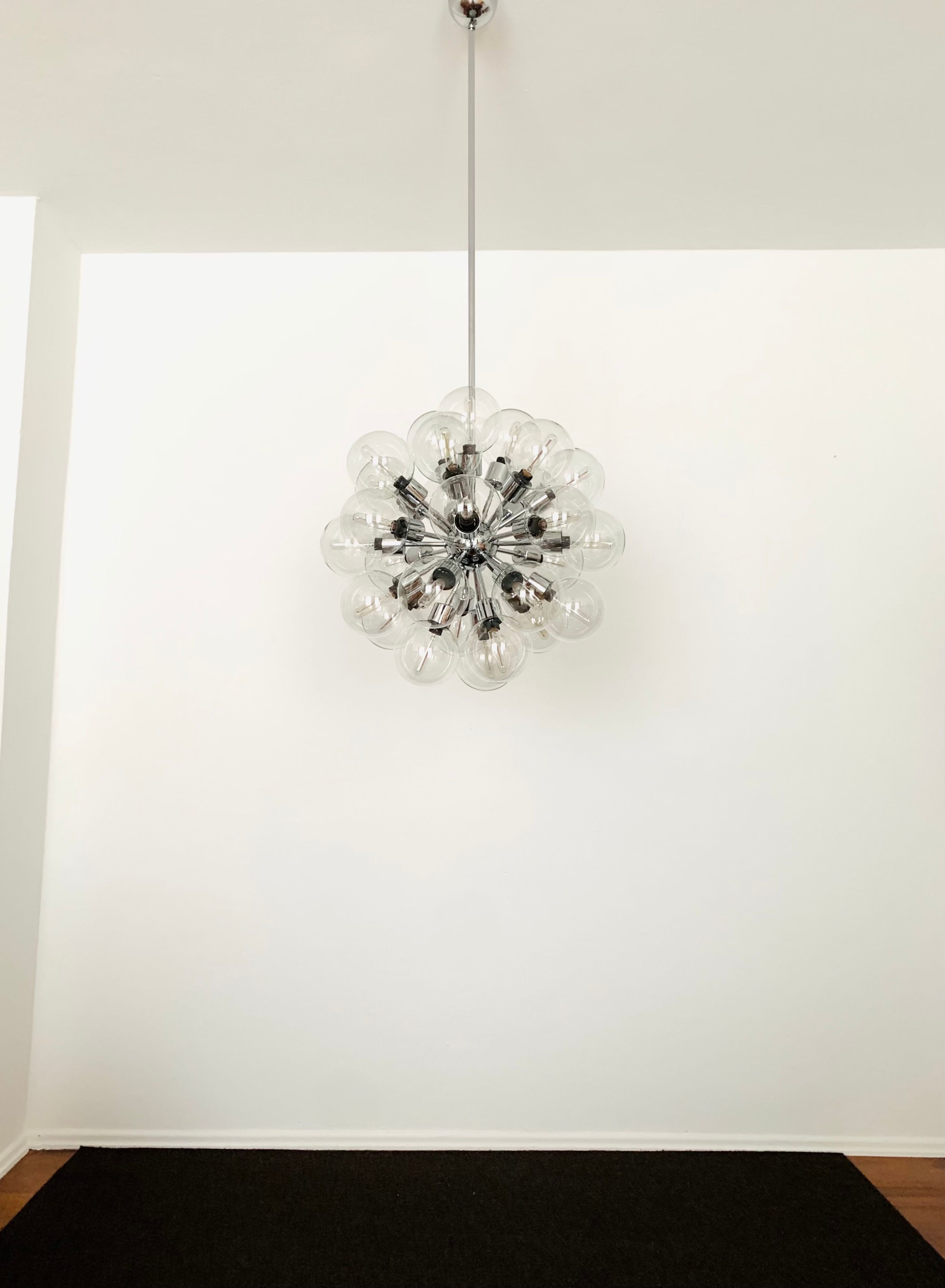 Chromed 1970s Sputnik Chandelier by Motoko Ishii for Staff