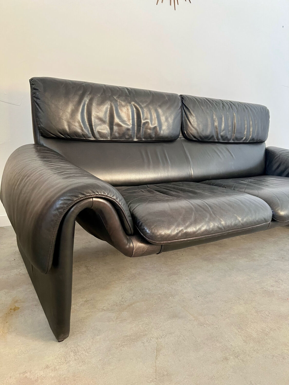 Sofa DESEDE DS-2011 2/3 seater vintage leather design of the 80s