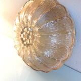 Amber glass ceiling rose by Limburg / vintage 1960s
