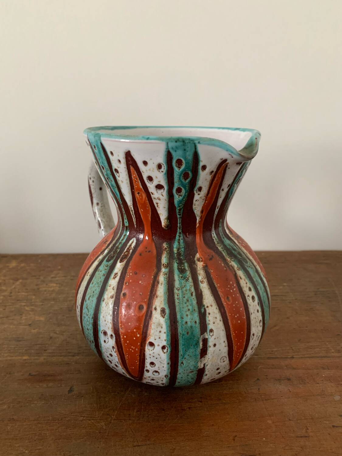 Vintage Vallauris Ceramic Pitcher Circa 1960