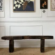 Wooden wabi-sabi bench