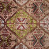 Vintage handwoven Turkmen Ersari oriental rug, 1950s.