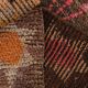 3x7 Brown Hot Pink Turkish Vintage Runner Rug, 92x227Cm