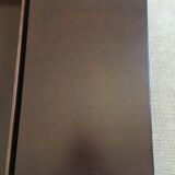 Large wooden and metal design coffee table