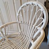 Set of 2 rattan children's chairs