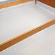 Double bed in vintage Scandinavian style from the 1960s with bedside tables.