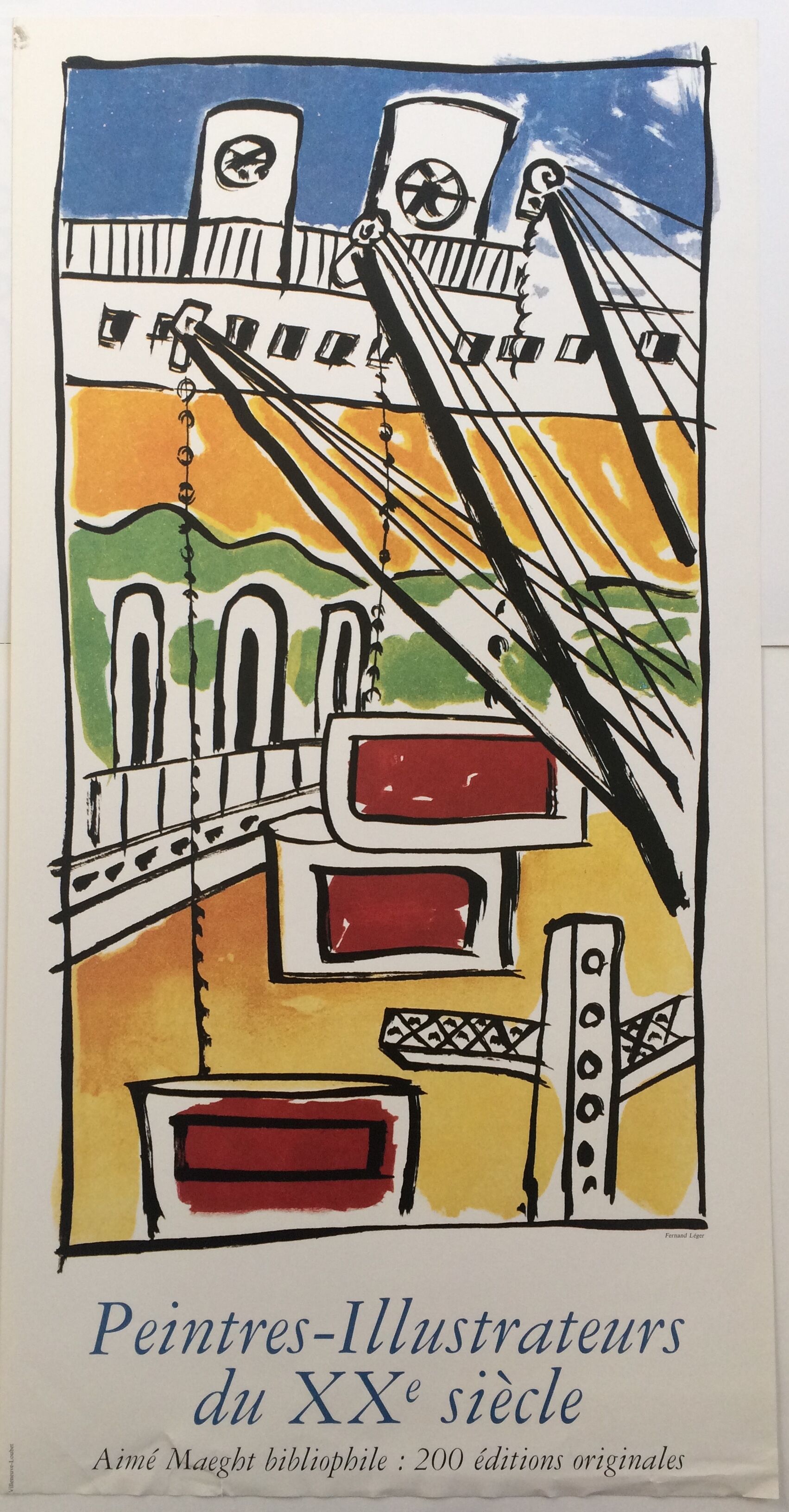 Fernand leger, maeght foundation, 1986. original exhibition poster