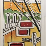 Fernand leger, maeght foundation, 1986. original exhibition poster