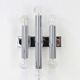 Pairs of Italian chrome wall sconces in the Sciolari style, 1970s.