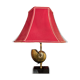 Shell lamp with gilded brass