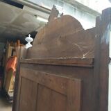 Grey patinated beveled mirror