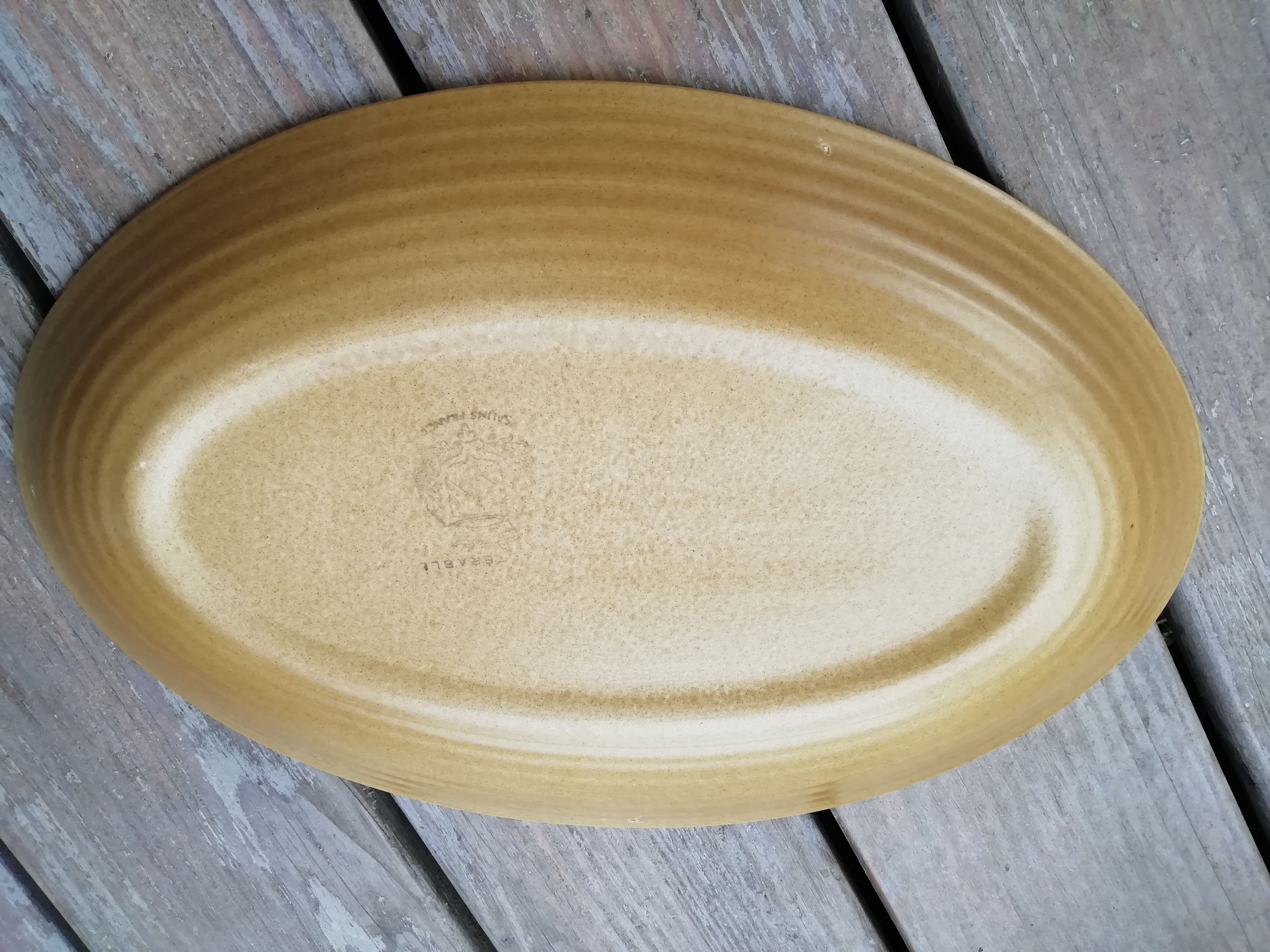 Flat oval saline sandstone