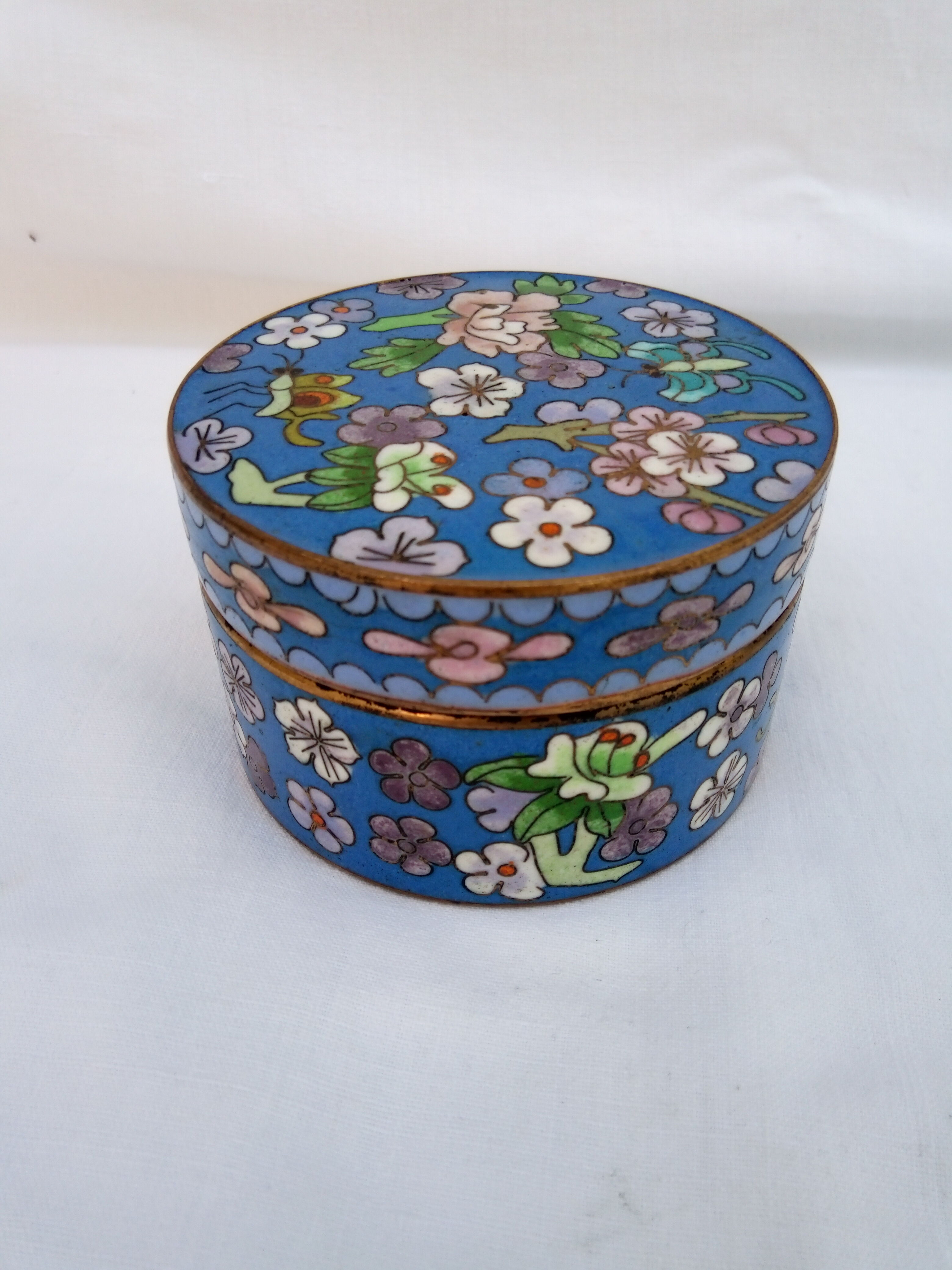 Box in partitioned enamels, china late 19th century