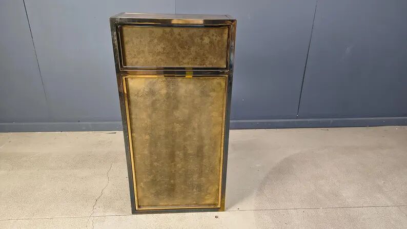 Vintage brass bar counter by Belgochrom, 1970s