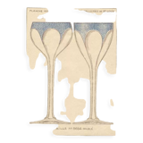 Verre à liqueur bleu en cristal de Saint-Louis modèle Bristol overlay 1930