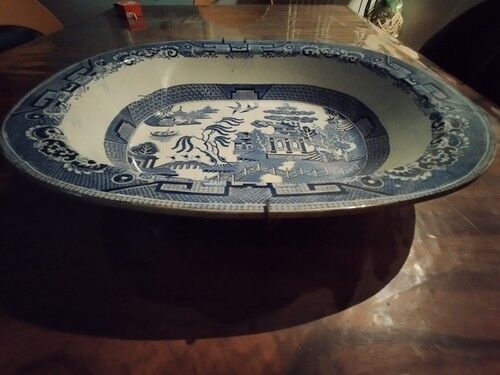 Plateau Centre de Table Antique Compagnie L'Inde Angleterre XIX Seconde