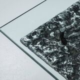 Heavy cast aluminium brutalist coffee table