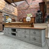 Ancien meuble de métier transformé en meuble télé