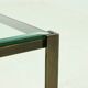 Two Tier glass and Solid Cast Brass Side Table 1970s