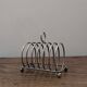 Vintage chrome metal toast rack with spirals