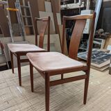 2 Nordic 1950s velvet chairs