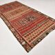 6x12 Dark Burgundy Long Wide Handwoven Turkish Kilim Rug Carpet, 168x354 Cm
