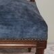 Fauteuil d'angle de style Louis XV assise velours