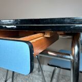 Blue Formica table and chairs from the 60s