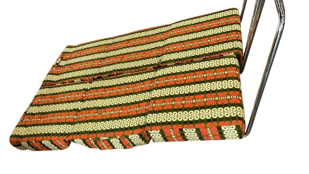 Ensemble de 2 fauteuils/canapés-lits vintage vert orange
