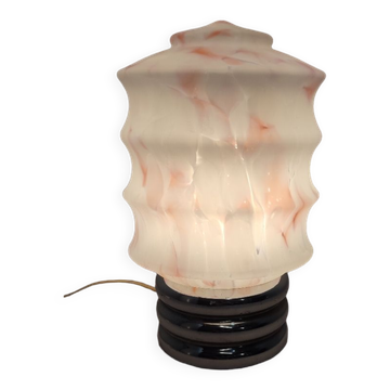 Lampe de table en verre de Murano, Italie, années 1970