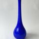 Large Murano blown glass bud vase, cobalt blue, 50cm