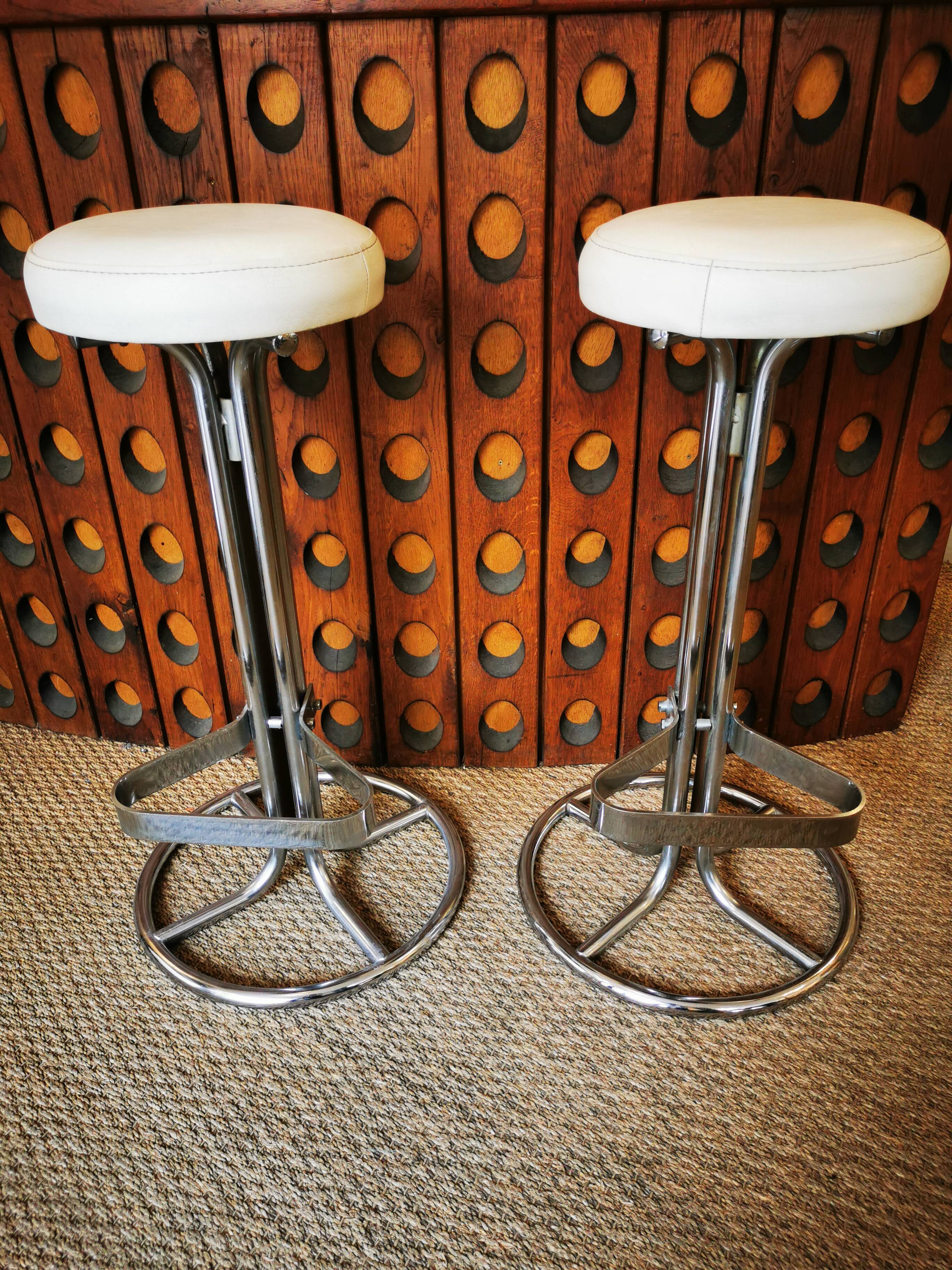 Pair of vintage 70s stools