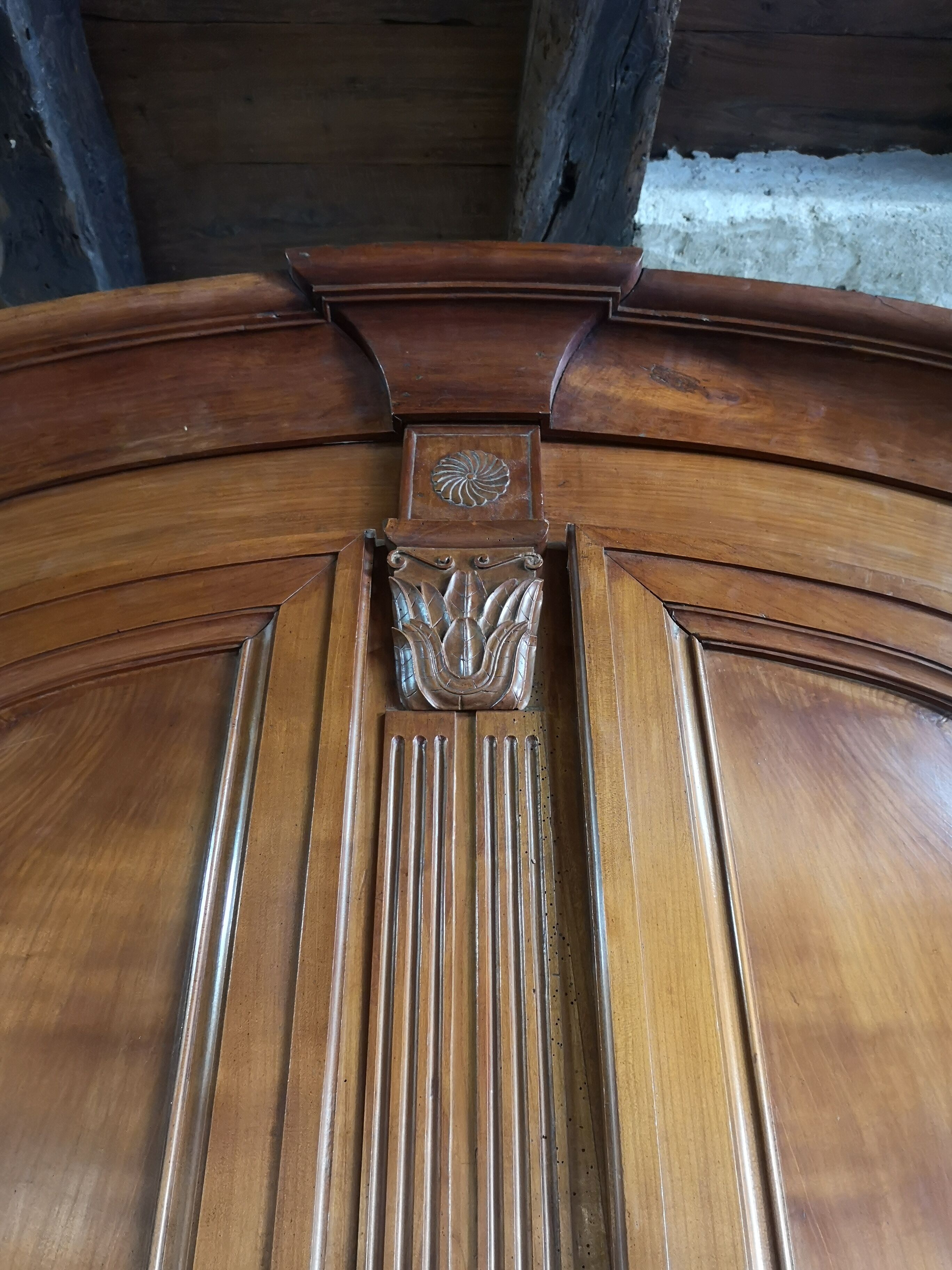 Cherry wood column wardrobe