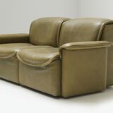 DS-12 modular vintage set in green leather by Team de Sede for De Sede Swiss