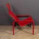 20thC Italian Red Leather Chair By Toussaint & Angeloni For Matteo Grassi