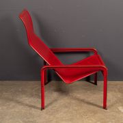 20thC Italian Red Leather Chair By Toussaint & Angeloni For Matteo Grassi