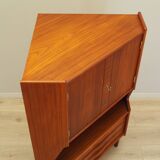 Teak corner cabinet, Danish design, 1970s, production: Denmark