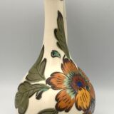 Ancien vase en porcelaine royal gouda hollande décor main signé, 18 cm
