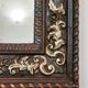 Grande Miroir Italien Sculpté, Bois Doré et Patiné, Style Baroque Rococo, A