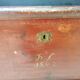 Large vintage chest old wooden trunk