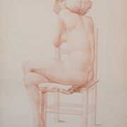 Barrera - Female Life Studies - Two Framed Drawings