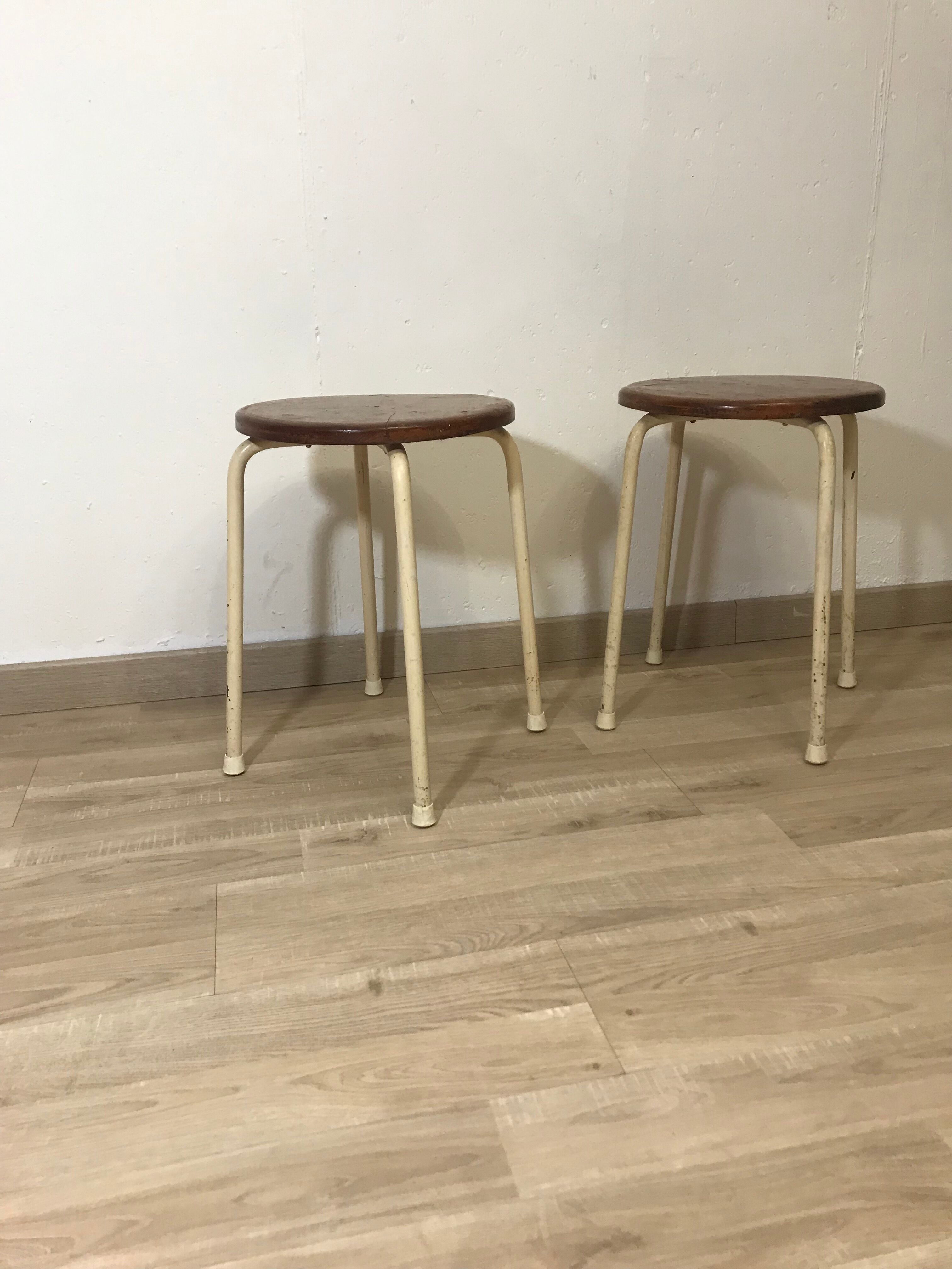 Pair of industrial stools