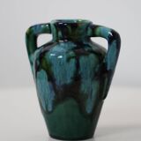 Small flamed stoneware vase