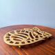 Brass cat trivet 1970