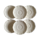 Dessert plates 19cm faience Sarreguemines ivory with godrons