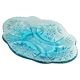 Light blue decorative glass plate, mid-century, Italy, 1960s.