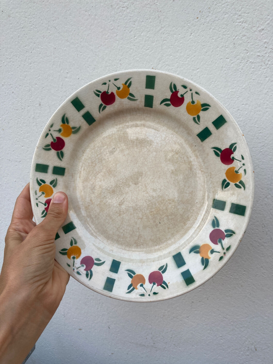 4 assiettes à dessert en porcelaine Gien