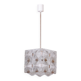 Mid-Century Chandelier in Chrome and Glass by Kamenický Šenov, Czech, 1960s