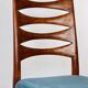 Danish vintage chairs blue turquoise vintage - set of 4 - great set